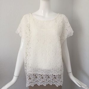 Cacharel white lace blouse